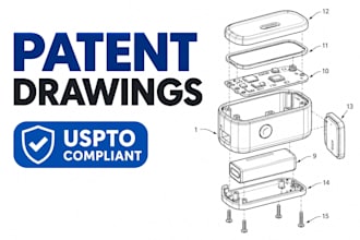 create professional patent drawings for uspto filing