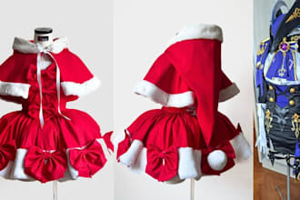 sew custom halloween costumes, anime cosplay outfits, and video game character