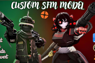 port, edit, create or convert sfm model, gmod playermodel, l4d2, tf2, fnaf model