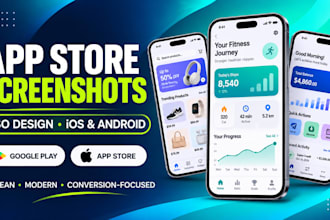 design mobile app screenshot aso screenshot for app store or google play store