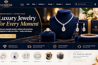 design jewelry website, jewelry store website, luxury jewelry online shop