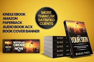 design a professional book cover, kindle ebook cover, and acx audiobook cover