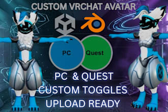 create a custom vrchat avatar furry vrc avatar furry vrchat commission