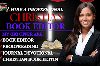do christian book editing proofreading prayer journal devotional book editor