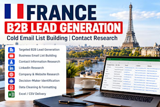 do france b2b lead generation cold email list building contact form marketing