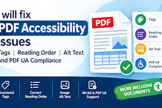 fix PDF accessibility issues tags reading order alt text and PDF ua compliance