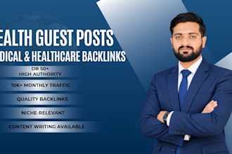 provide health guest posts and medical backlinks