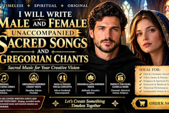 sing male and female unaccompanied sacred byzantine songs and gregorian chants