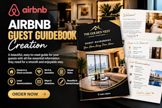 design an airbnb welcome book house manual and vacation rental guidebooks