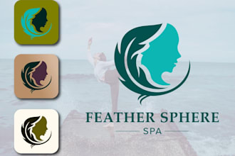 design beauty, skincare, wellness, spa and yoga logo design