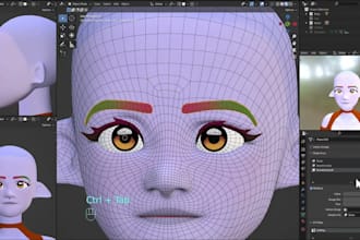 add arkit 52 blendshapes facial expression to your 3d character in blender maya