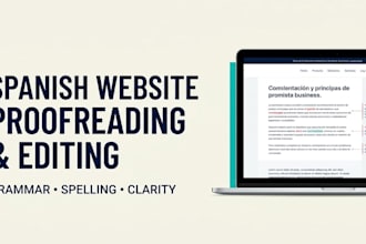 proofread your spanish website content copy editing website editor