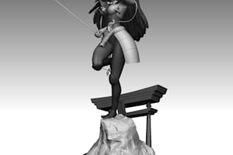 do high quality action figure for printing, 3d articulated model