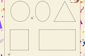 design custom kids educational worksheets