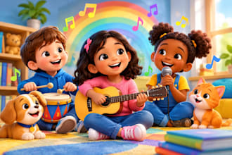 write an produce an original childrens song or nursery rhymes