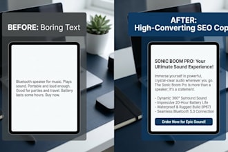 write persuasive SEO product descriptions and professional copy