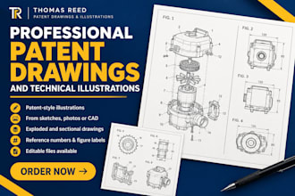 create professional patent drawings and technical illustrations