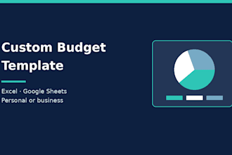 build a personal or small business budget in excel or sheets
