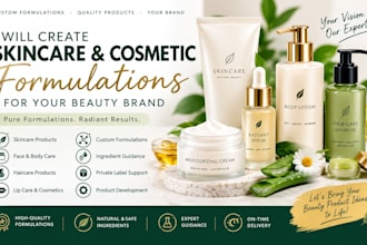 formulate custom skincare and cosmetic products