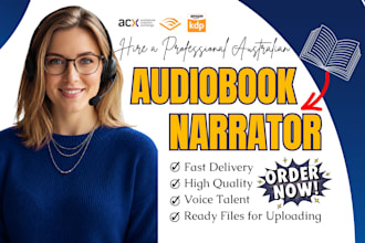 record a professional quality australian accent female voice over for any script