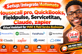 housecall pro ai quickbooks fieldpulse servicetitan crm hvac claude va zapier