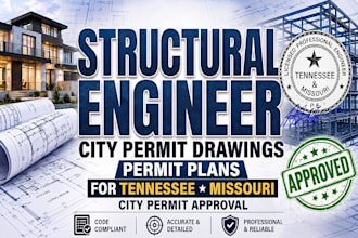 do structural engineer city permit drawings for tennessee missouri permit plans