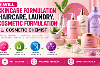 skincare formulation haircare, laundry, cosmetic formulation cosmetic chemist