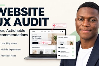 audit your website UX and provide actionable recommendations