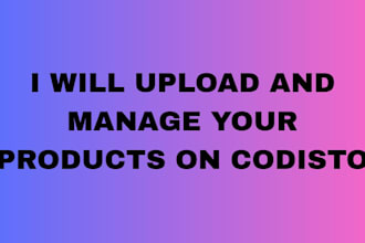 upload and manage your products on codisto