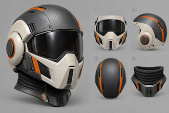 create 3d cosplay model cosplay helmet amor mask pepakura cosplay pattern design