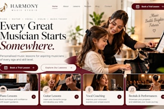 design squarespace music teacher website lesson booking recitals website