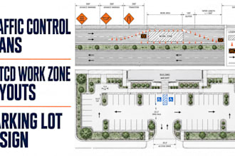 do mutcd traffic control plan for road condition, parking lot design