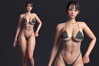 professionally fix, rig and convert 3d models for nsfw, mmd, vrchat vrm vroid