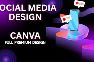 design social media posts, canva designs and banners