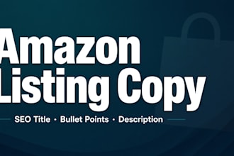 write SEO amazon listing title, bullet points and product description