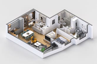 create realistic 3d floor plans for your house or apartment