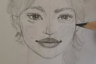 do pencil or digital sketches and drawings