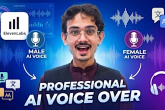 male and female ai voice over in elevenlabs