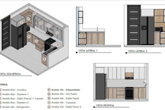 create kitchen cabinet cad drawings and 3d models