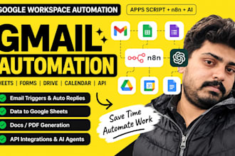 automate gmail with ai, n8n, google sheets and API integrations