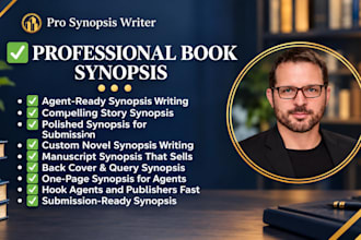 write a professional synopsis for your novel, book, or manuscript submission