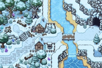 create rpg maker pixel art autotiles terrain transitions tileset for 2d rpg game