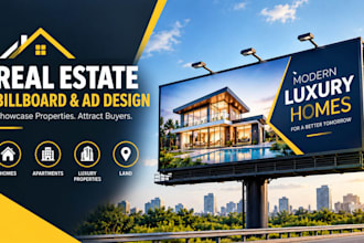 design real estate billboards, luxury property ads and housing promotions