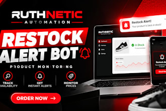 build an auto purchase bot, auto checkout bot, and restock monitor