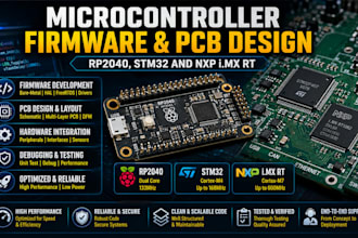 rp2040, stm32 and nxp imx rt microcontroller firmware development and pcb design
