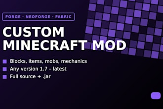 create a custom minecraft mod for forge, neoforge or fabric