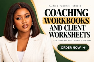 design coaching workbooks, client worksheets and fillable pdfs