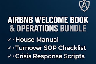 write an airbnb welcome book, house manual , and host operations kit