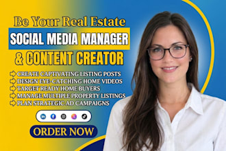 be your real estate social media manager and content creator