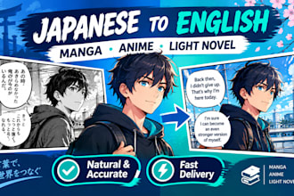 translate japanese manga anime and light novels into english